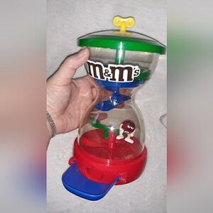 M&M's Mars World Fun Machine Sweet Candy Hourglass Seesaw Dispenser red blue